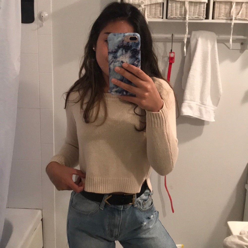 divided sweater
